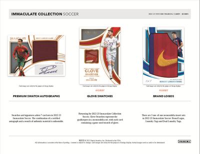 2022 Panini Immaculate Soccer Hobby 6 Box Case