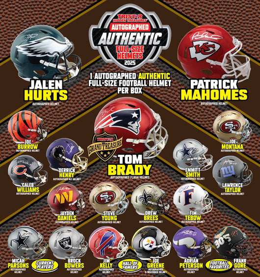2025 Tri Star Football Autographed Authentic NFL Football Helmets Blind Box