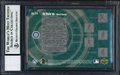 Ichiro Suzuki Autographed 2003 Upper Deck Big League Breakdown Card #BL14 Seattle Mariners Auto Grade 10 Beckett BAS #12491002