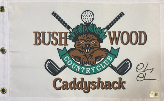 Chevy Chase Signed Caddyshack Bushwood Country Club Golf Flag (Beckett)
