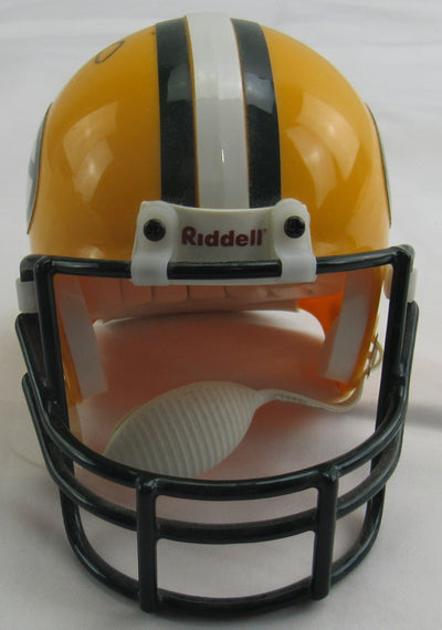Brett Favre Signed Auto Mini Helmet w/ Hologram - Farve Hologram / Mounted Memories