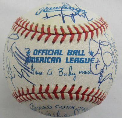 Terry Collins, Rickey Henderson, Tim Salmon and More Multi Signed Auto Baseball B171