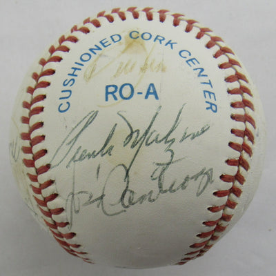 Johnny Pesky, Frank Malzone + Multi Signed Auto Baseball B172