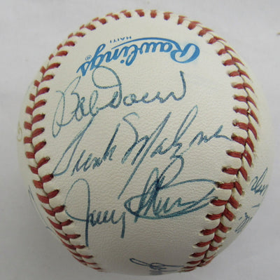 Johnny Pesky Frank Malzone + Multi Signed Auto Baseball B172