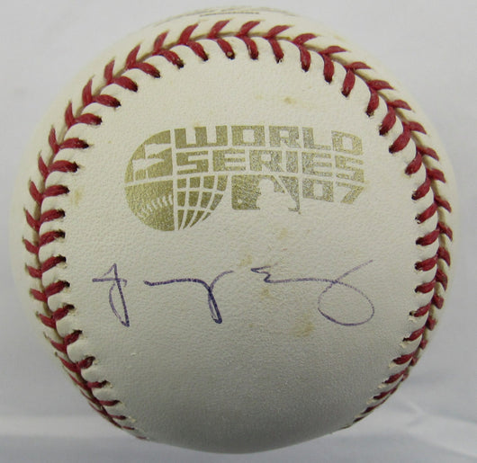 Jacoby Ellsbury Signed Auto Rawlings 2007 World Series Baseball B150 - Mounted Memories
