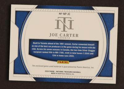 2020 Panini National Treasures NP-NP-JC Joe Carter Bat Nameplates Toronto