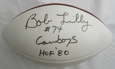 Bob Lilly Signed Auto Wilson Football JSA CM07434