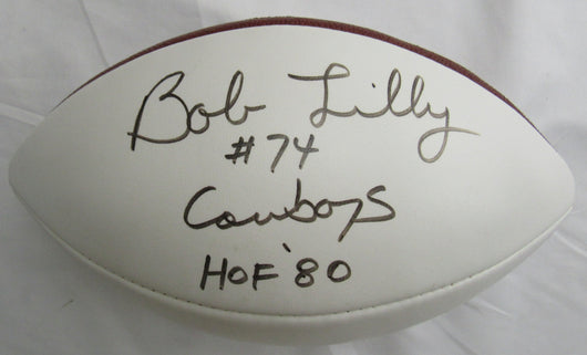 Bob Lilly Signed Auto Wilson Football JSA CM07434