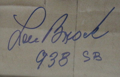 Lou Brock Signed Framed Auto 11x14 Photo Steiner Hologram
