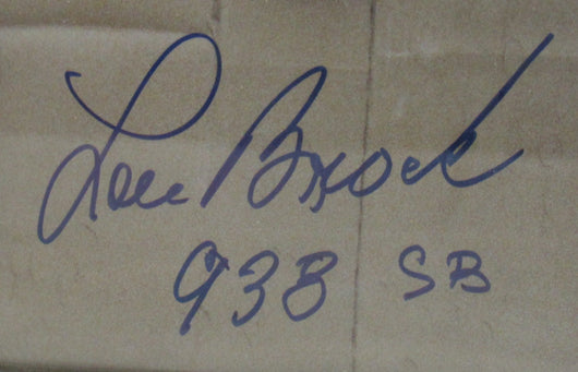 Lou Brock Signed Framed Auto 11x14 Photo Steiner Hologram