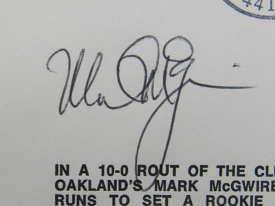 Mark McGwire Signed Auto Envelope JSA CM07356