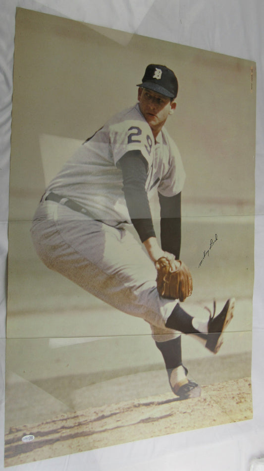 Mickey Lolich Signed Sports Illustrated Auto 24x36 Baseball Poster JSA CM07488