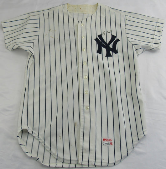Yogi Berra Signed Yankees Jersey JSA CL12150 - VINTAGE GAMER GAME USED JERSEY
