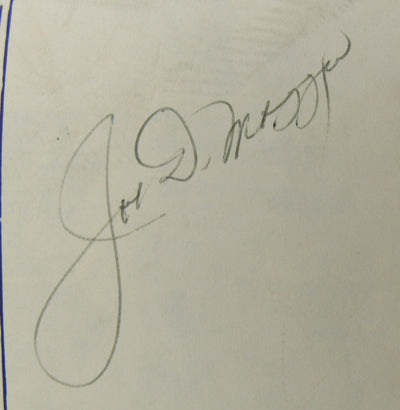 Joe DiMaggio Clay Carroll Signed Auto Mets Pamphlet