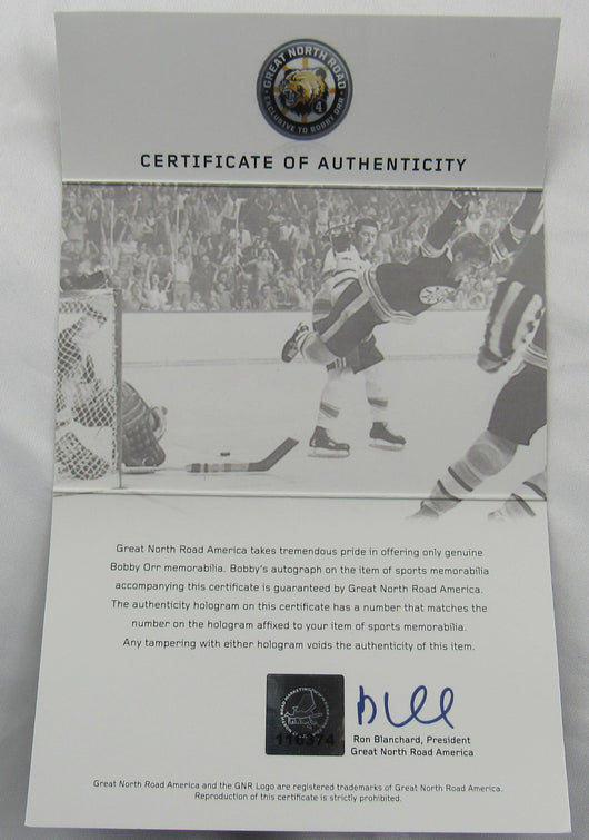 Bobby Orr Signed Hockey Jersey GNR COA