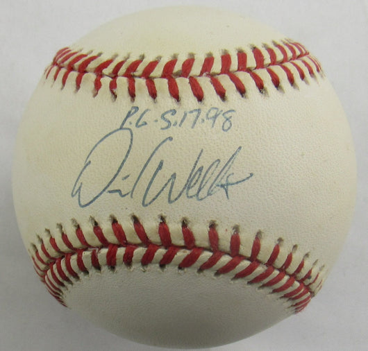 David Wells Signed Auto Rawlings Baseball JSA CN60092 - PG Game Inscription