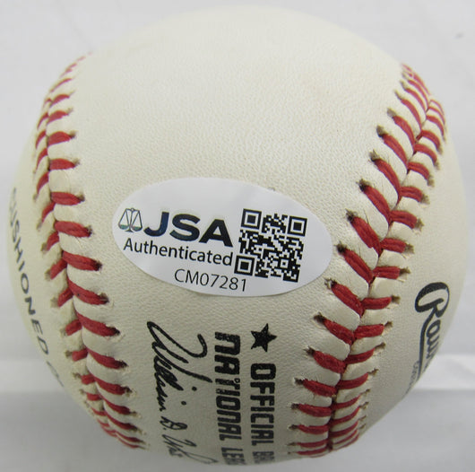 Ron Gant +1 Signed Auto Rawlings Baseball JSA CM07281