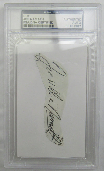 Joe Namath Cut Signed Auto PSA/DNA Encapsulated I
