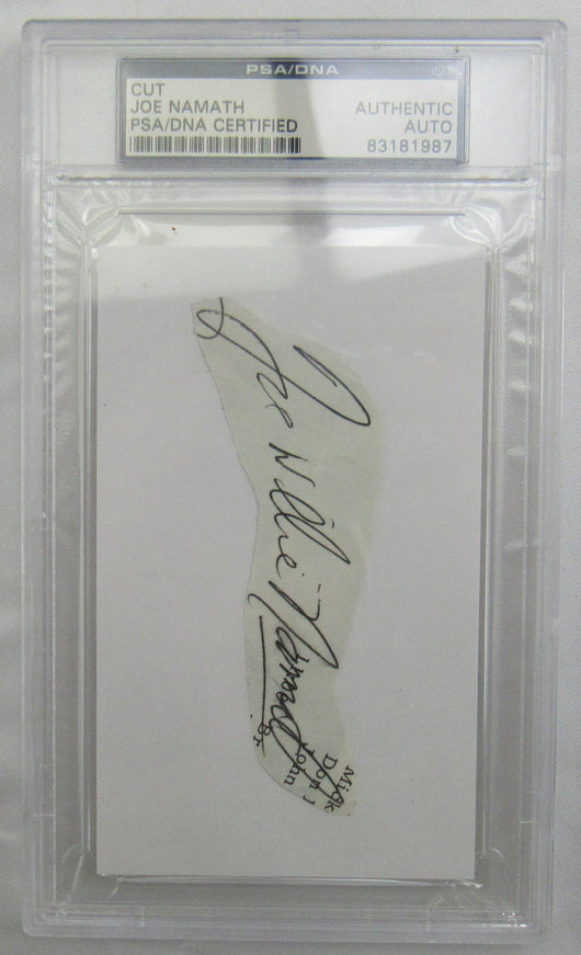 Joe Namath Cut Signed Auto PSA/DNA Encapsulated I
