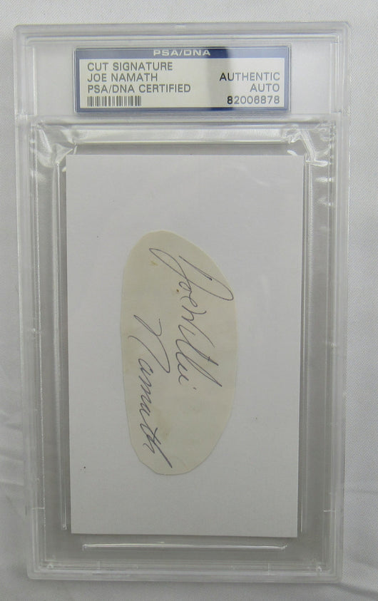 Joe Namath Cut Signed Auto PSA/DNA Encapsulated II