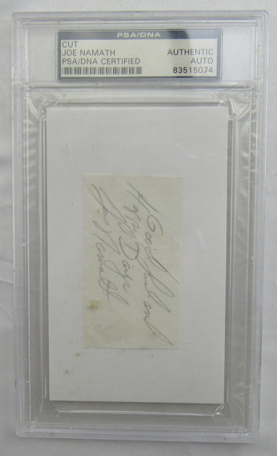 Joe Namath Cut Signed Auto PSA/DNA Encapsulated IV