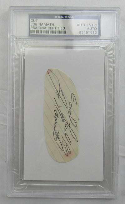 Joe Namath Cut Signed Auto PSA/DNA Encapsulated XVI