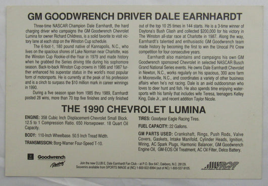 Dale Earnhardt Jr. Signed Auto 6x9 Photo JSA D91076