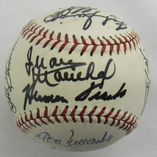 Circa 1980's Old-Timers Reunion George Bush 41 , Juan Marichal Enos Slaughter +15 Signed Auto Baseball JSA LOA B18955