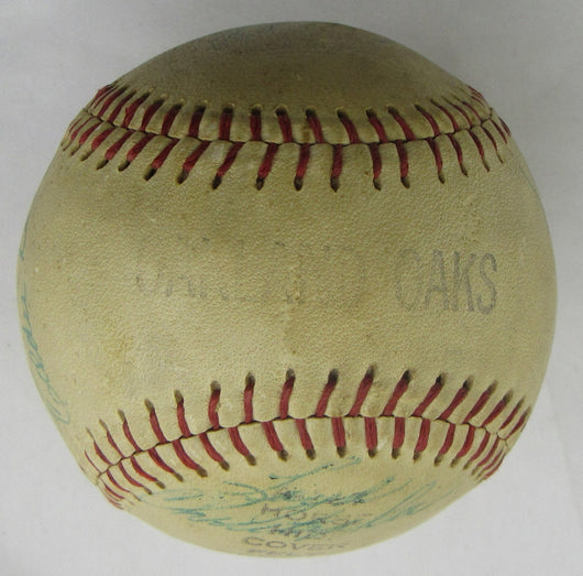 Mel Ott Augie Galan Len Attyd +16 Signed Auto Baseball PSA/DNA LOA S09585