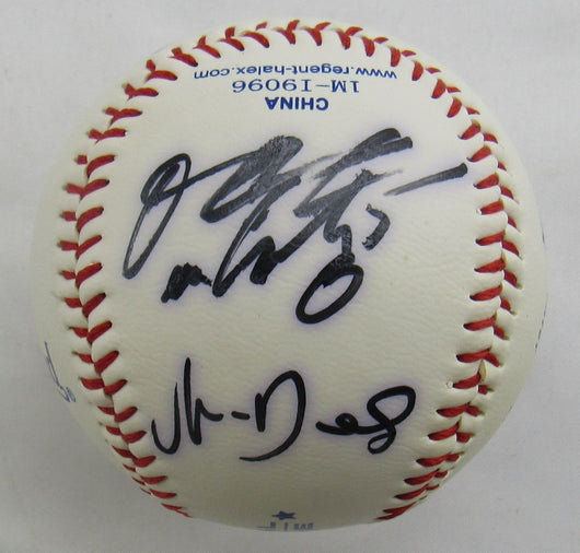 Fernando Tatis Ike Davis Nick Evans Chris Carter Signed Auto Baseball B171