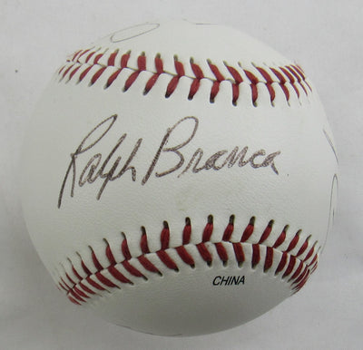 Darryl Strawberry Ed Kranepool Ron Swoboda Ralph Branca Signed Auto Baseball B171