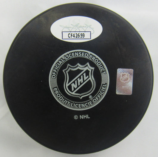 Brennan Othmann Signed Auto Rangers Puck w/ Insc JSA CF42659