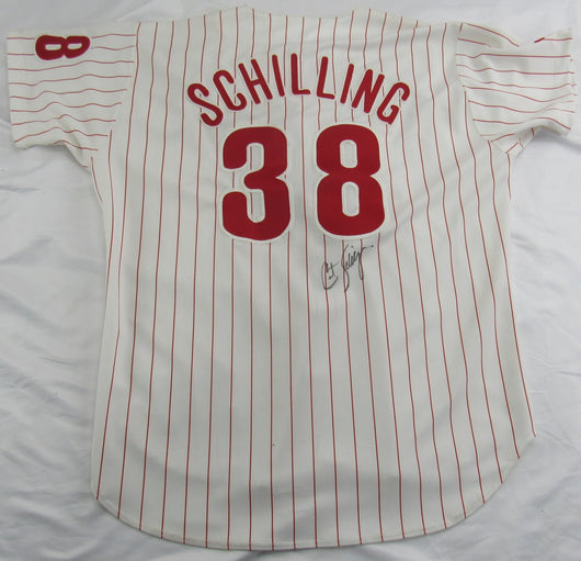 Curt Schilling Signed Auto Phillies Jersey JSA CL29217 - Russell Athletic