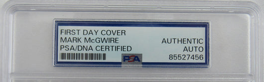 Mark McGwire Signed Encapsulated Envelope PSA/DNA