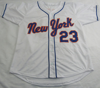 Julio Franco Signed Auto Mets Baseball Jersey JSA Witnessed Certified