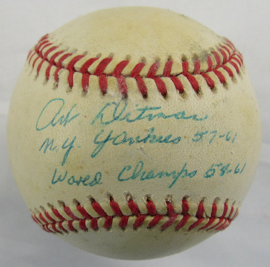 Art Ditmar Signed Auto Rawlings Baseball w/ 2x Insc B170