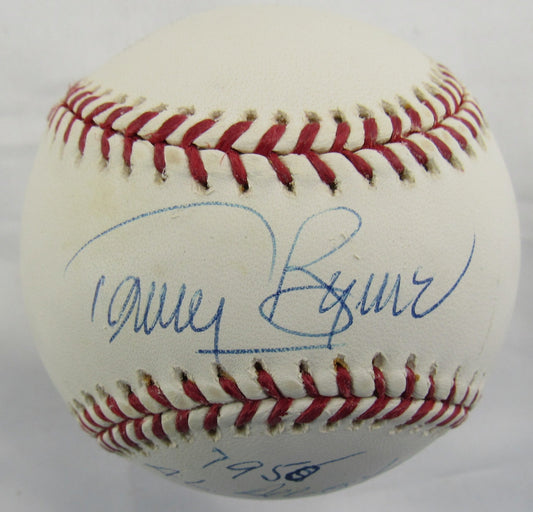 Tommy Byrne Signed Auto Rawlings Baseball w/ Insc B170