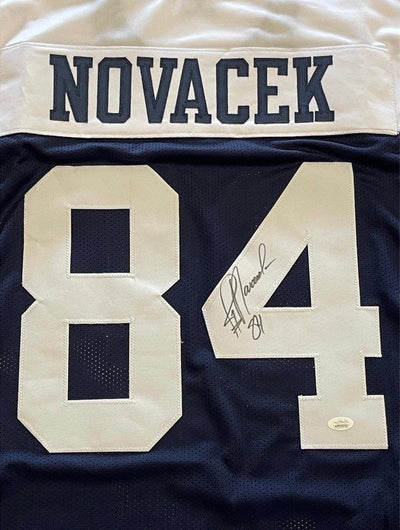 Jay Novacek Signed Dallas Thanksgiving Football Jersey (JSA)