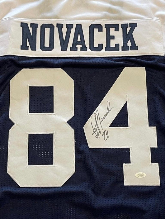 Jay Novacek Signed Dallas Thanksgiving Football Jersey (JSA)