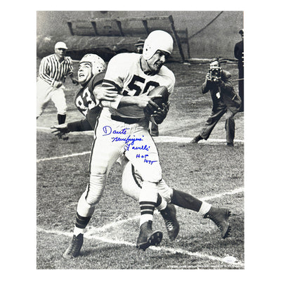 Dante Gluefingers Lavelli Signed HOF 1975 Inscription Cleveland Pose 2 Football 16x20 Photo (JSA)