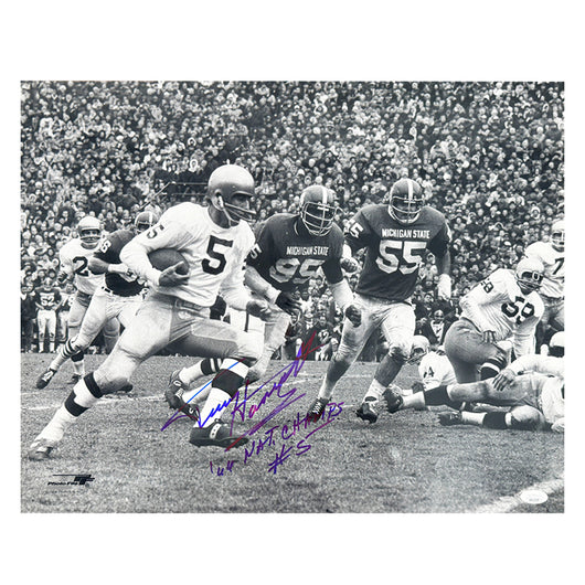 Terry Hanratty Signed 66 Natl Champs Inscription Notre Dame College Pose 1 Football 16x20 Photo (JSA)