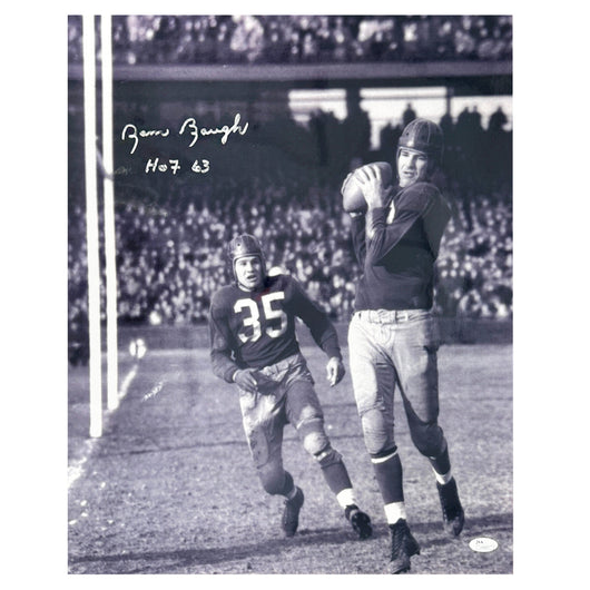 Sammy Baugh Signed HOF 63 Inscription Washington Pose 1 Football 16x20 Photo (JSA)