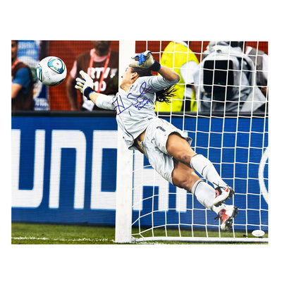 Hope Solo Signed 2015 WC Champs Inscription Team USA Pose 1 Soccer 16x20 Photo (JSA)