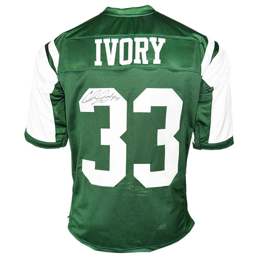 Chris Ivory Signed New York Green Football Jersey (JSA)