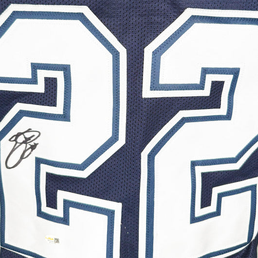 Emmitt Smith Signed Dallas Navy Football Jersey (JSA)