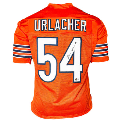 Brian Urlacher Signed Chicago Orange Football Jersey (Beckett)