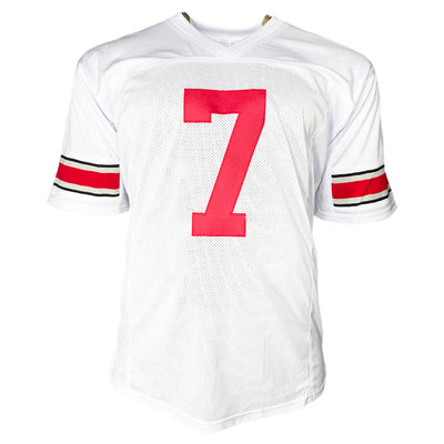 Dwayne Haskins Signed Ohio State College White Football Jersey (JSA)