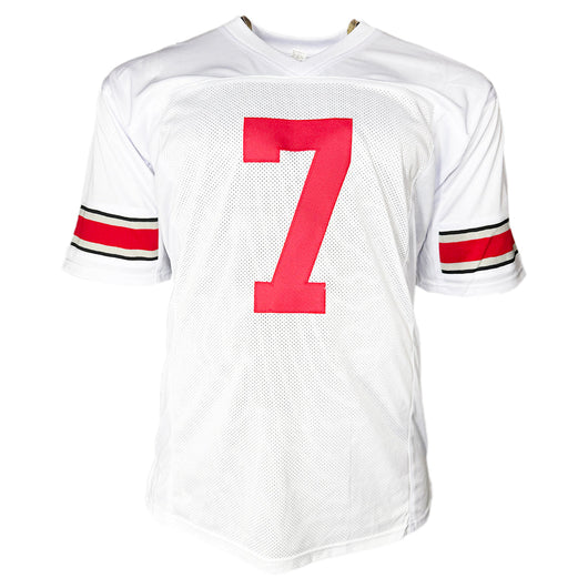 Dwayne Haskins Signed Ohio State College White Football Jersey (JSA)