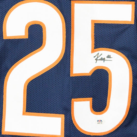 Kyle Monangai Signed Chicago Navy Game Style Football Jersey (PSA)