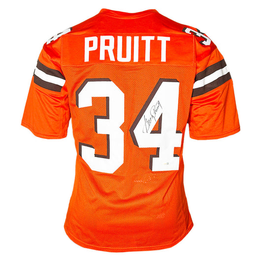 Greg Pruitt Signed Cleveland Orange Football Jersey (JSA)